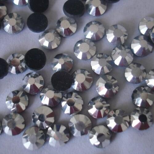 Ss16 (3.8-4.0mm) , 200gross/28800pcs , glass hot fix rhinestones silver hematite color crystal rhinestones
