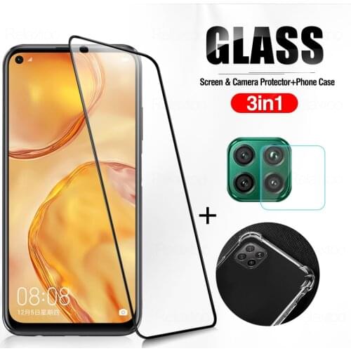 Camera glass+airbag case for huawei p40 lite e soft clear anti-shock phone cases p40lite чехол cases for huawei p 40 lite light