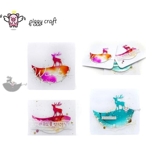 Piggy Craft metal cutting dies cut die mold Deer frame decoration Scrapbook paper craft album card punch knife art cutter die