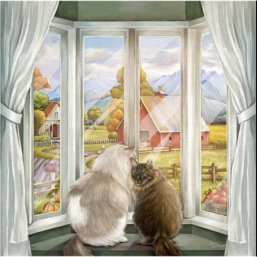 Counted Cross Stitch Kits Needlework Embroidery - Crafts 14 ct Aida DMC Color DIY Arts Handmade Home Decor - Bobi and Sarah