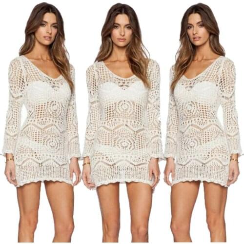 Women Lace Crochet Bikini Cover Up Swimwear Bathing Suit Summer Swimwear Summer Dress