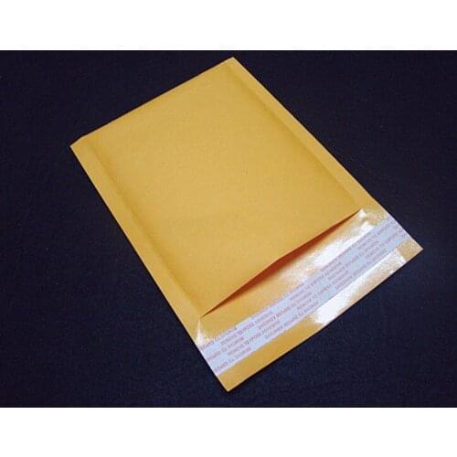 1pcs 160*220+40mm Kraft Bubble Bag Padded Envelopes Mailers Shipping Yellow Bags