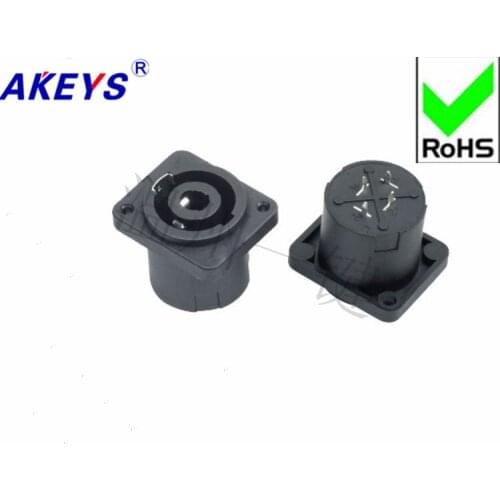 10 PCS SP-012A2 Small Square Seat Four-Core Socket Core Cannon Seat with Nugget NL4MP Straight Leg
