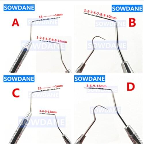 3 Pcs Set Dental Stainless Steel probe with Scaler Explorer Instrument Tool Teeth Whitening Oral Care