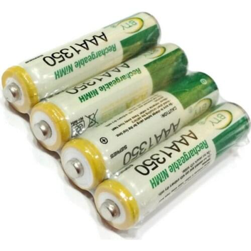 4pcs/lot Free shipping 1350mah cylinder ni mh battery aa size 1.2v rechargeable bacteria