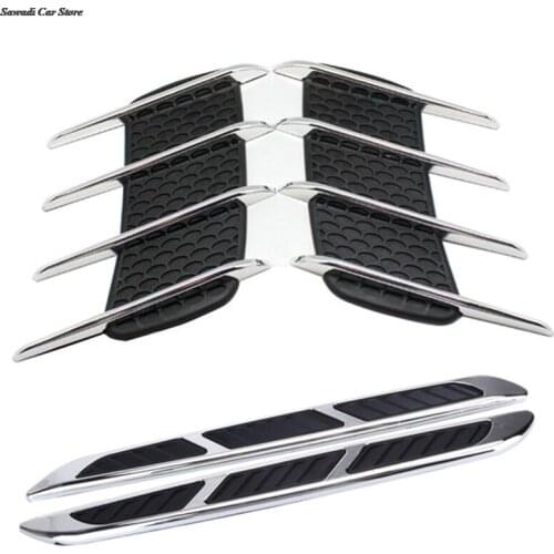 ABS Shark Gill Simulation Air Outlet Hood Car Sticker-side Air Outlet Cover Decoration Stickers Fender Bumper Trunk 3D Sticker