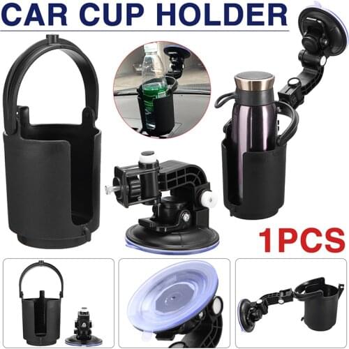 FOR Car Interior Accessories 1pc Black ABS Car Water Cup Holder Adjustable Suction Cup Drink Holder Bracket Mayitr
