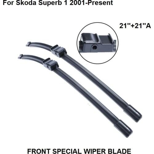 Car Accessory 21''+21''A Windshield Wiper Blade For Skoda Superb 1 2001-Present Natural Rubber Bracketless