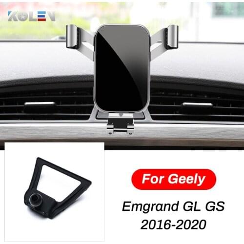 Car Mobile Phone Holder For Geely Emgrand GL GS 2016 2017 2018 2019 2020 Gravity Stand Cellphone Navigation Bracket Accessories