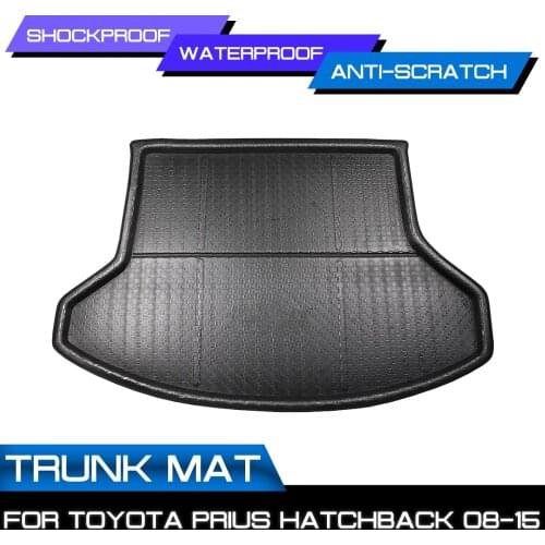 Car Floor Mat Carpet For Toyota Prius Hatchback 2008 2009 2010 2011-2015 Rear Trunk Anti-mud Cover