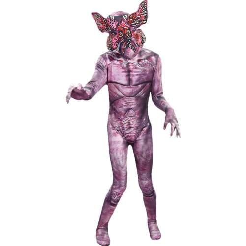 Kids Adult Ghastly Mummy Costumes Stranger Things Man-eater Flower Scary Fortress Demogorgon Cosplay Halloween C53442AC