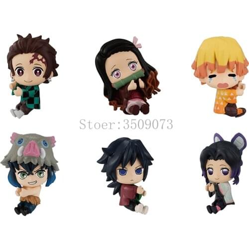 Kimetsu no Yaiba Anime Figure Kamado Tanjirou Agatsuma Zenitsu Action Figure Demon Slayer Kamado Nezuko Figurine Model Doll Gift