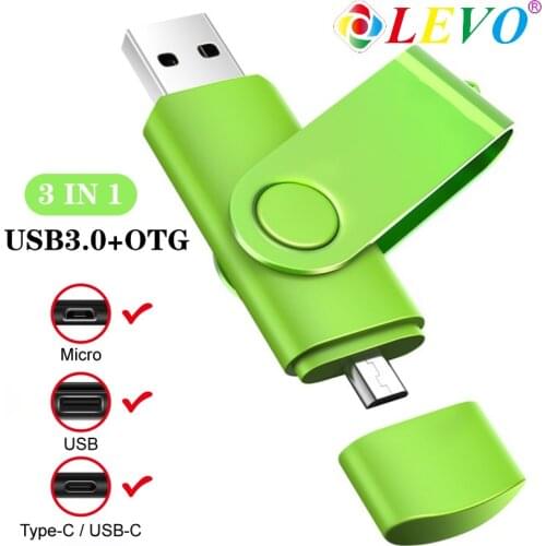 Green OTG USB Flash Drive 512GB Pendrive 256GB USB Stick for Type C/PC Pen Drive 128GB 64GB 32GB 16GB Cle USB3.0 Memory Stick