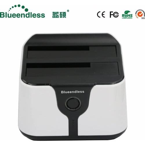 HD05 Upgraded! 2 Bay 2.5/3.5USB 3.0 to SATA HDD SSD Docking Station Dual Bay Dock Station with Clone Function Socket 12TB Read