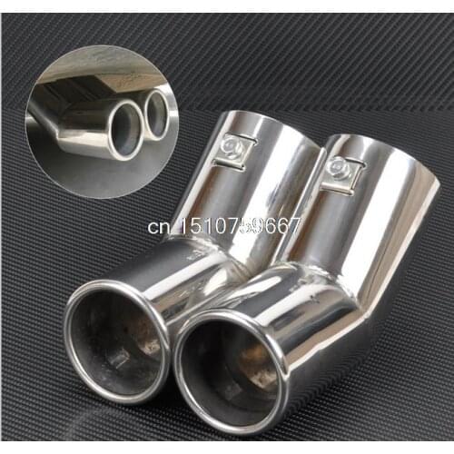 Chrome STAINLESS STEEL EXHAUST PIPE TAIL REAR MUFFLER TIP For VW MK4 Golf Jetta Bora 2002 2003 2004 2004 2005 2006 CA01991