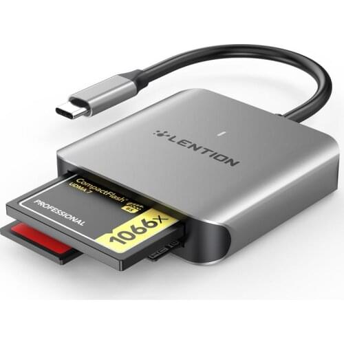 USB C to SD/Micro SD/ CF Card Reader, Type C SD 3.0 Card Adapter for 2020-2016 MacBook Pro 13/15/16 Samsung S20/S10/S9/S8/Plus