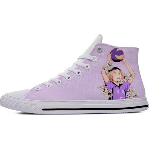 Japanese Anime Manga Haikyuu Kozume Kenma Kuroo Casual Cloth Shoes High Top Lightweight Breathable 3D Print Men Women Sneakers