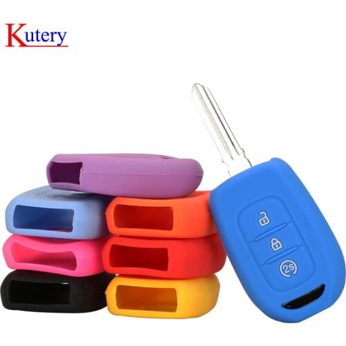 Kutery 3BTN Remote Coloful Silicone Car Key Cover Case For Renault Duster Sandero Logan Clio Captur Laguna Scenic 2015- 2017