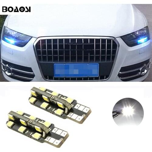 BOAOSI 2x W5W LED Error Free Eyebrow Eyelid Light Bulb For AUDI A2 A3 8L 8P A4 B5 B6 A6 4B 4F A8 D2 TT C5 C6