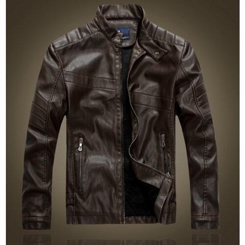 2016 New brand motorcycle leather jackets men slim leather jacket youth mens leather Autumn Winter jacket mens coat #8877