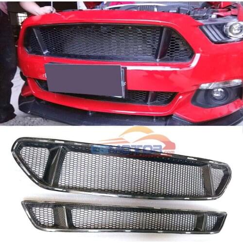 Home / For FORD / MUSTANG / Real Carbon fiber Front Bumper Lower Upper Grille For Mustang Trufiber Rogue LG238 15-17 F015