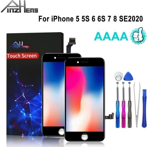 PINZHENG AAAA 3D Touch Screen LCD For iPhone 8 7 6 6s 5s 5 SE 2020 LCD Display Digitizer No Dead Pixel Touch Replacement Screen