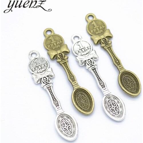 YuenZ 10 pcs Zinc Alloy Coin Spoom Charms Diy Jewelry Handmade Accessories Fashion Pendant Charms 53*11mm J281