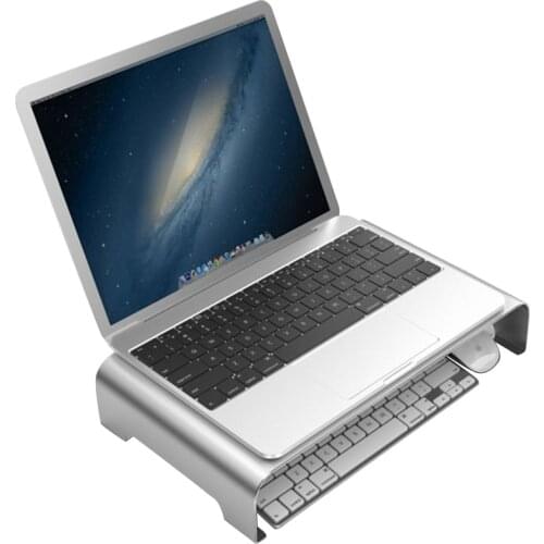 Portable Aluminum Monitor Stand Metal Computer Universal Desktop Stand Desk Stand for IMac Mac Book Lenovo Dell
