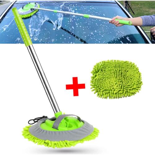 Portable Adjustable Handle Cleaning Mop For Car Cleaning Soft Chenille Broom Window Wash Mops Car Dust Remover Brushes