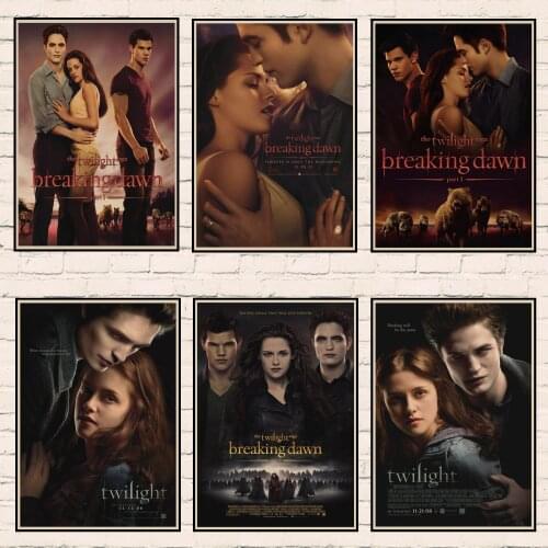 The Twilight Saga Poster Classic Movie Posters Retro Kraft Paper Print Home Decor Room Decor Wall Sticker wall decor