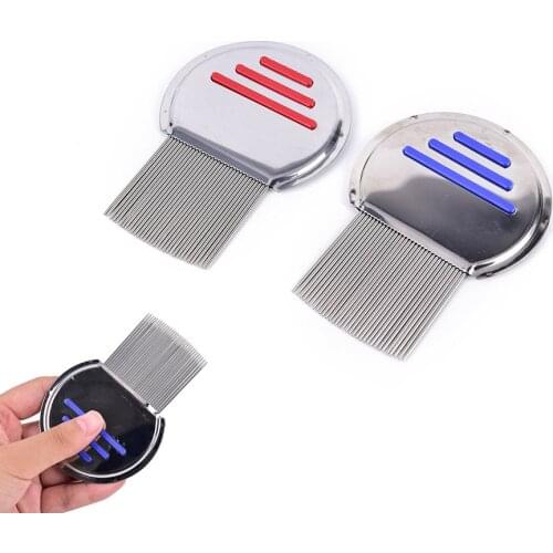 1PC Stainless Steel Kids Hair Terminator Lice Comb Nit Free Rid Headlice Super Density Teeth Remove Nits Comb Hair Tool Dropship