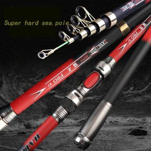 Fishing Rod Max Power 15kg 2.1M 2.4M 2.7M3.0M3.6M Slow Jigging Sea Boat Fishing Rod Spinning 5-7 Section Ocean Saltwater