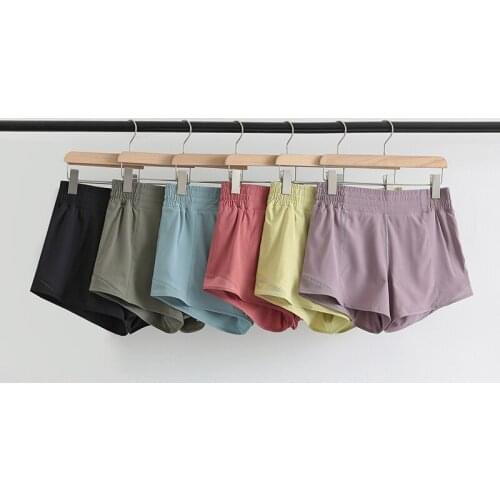 Breathable Quick Dry Mesh Panel Running Fitness Lined Shorts Women Mid Rise Gym Sport Yoga Shorts with Hidden Zipper Pocket