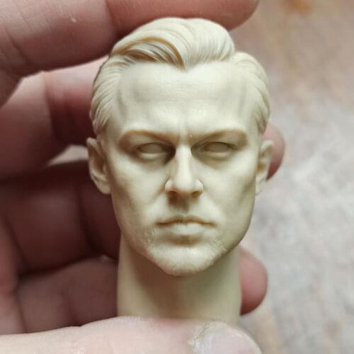 1/6th Leonardo Head Sculpture Little Plum The Wolf of Wall Street Unpainted DIY For Usual 12inch Doll Action Accessories