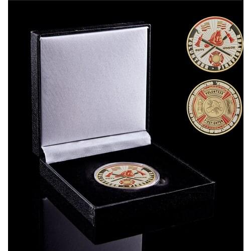 USA Endeavour is t Save Lives of People Firefight Duty Honor Fire Dept Volunteer Fireman Challenge Coin