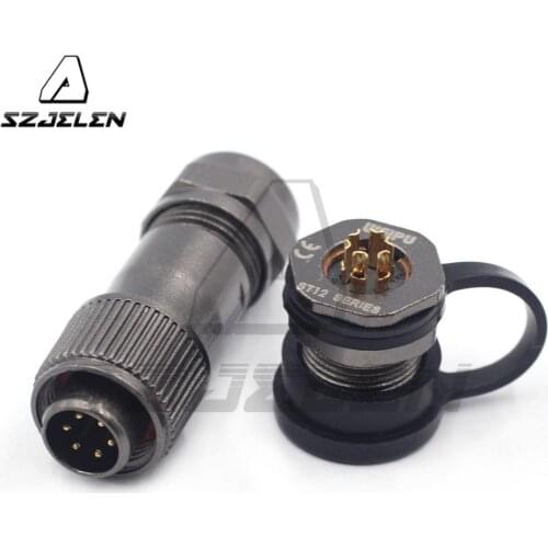 WEIPU ST12 series 6 pin Wire Connector LED Power Front-nut Waterproof Connector Plug & Socket Male and Female IP67