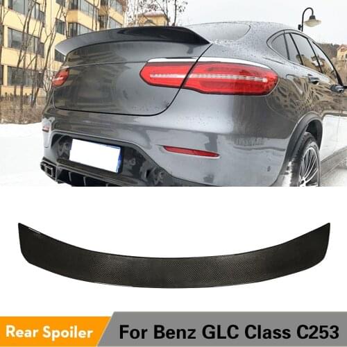 Boot Lip Wing Spoiler for Mercedes-Benz GLC Class GlC300 350 GLC43 GLC63 AMG 2017 - 2019 Carbon Fiber Rear Trunk Spoiler