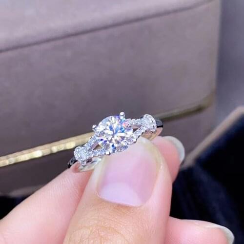 2020 new crackling moissanite gemstone ring for women jewelry engagement ring for wedding 925 silver ring birthday gift love