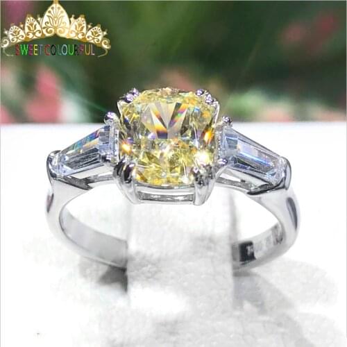100% 18K 750Au Gold yellow Moissanite Diamond Ring D color With national certificate MO-00124