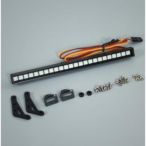 24LED Colorful Flashing Roof Lamp Light Bar for 1/10 RC Crawler Traxxas TRX4 TRX-4 Axial SCX10 90046 D90 TF2 Upgrade Parts