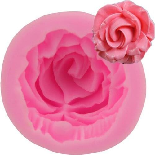 3D DIY Flower Bloom Rose Shape Silicone Fondant Soap 3D Cake Mold Cupcake Jelly Candy Chocolate Decoration Baking Tool Moulds