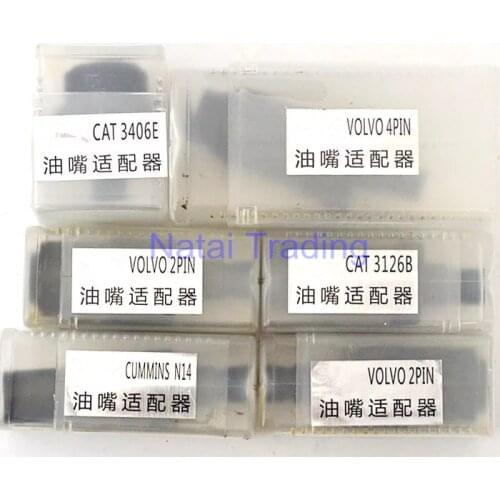 Common rail injector nozzle adapters for CAT 3126B 3406E CUMMINS N14 VOLVO adaptor, common rail injector repair kits