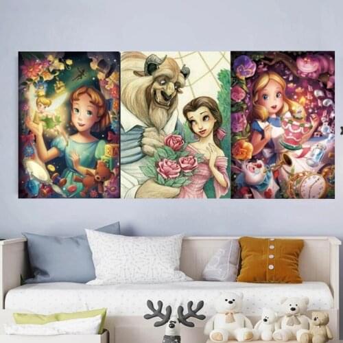 5D DIY Diamond Painting Disney Cross Stitch Kits Diamond Embroidery Full Mosaic Home Decor Princess Dumbo Kids Crafts