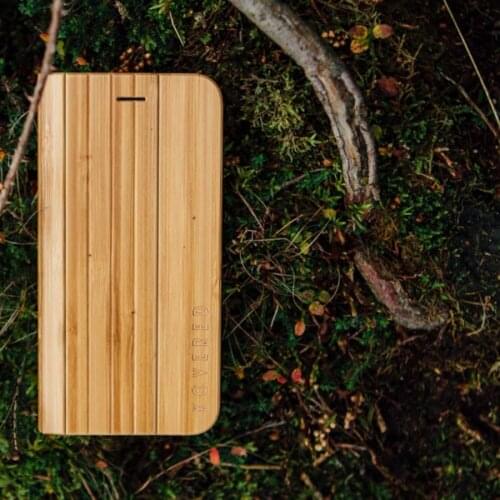 Book Shape Stand Style Bamboo Mobile Phone Case for Samsung Galaxy S7 S7 Edge