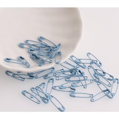 Baby blue Brooch Safety Pins 19mm Mini Charming Safety Pins DIY Copper Pins for Garment