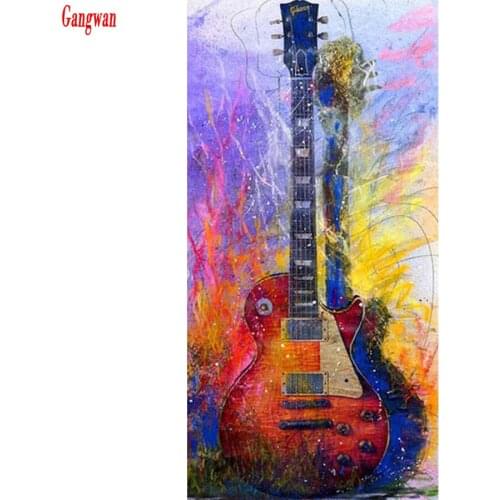DIY 5D Diamond embroidery guitar picture diamond painting cross stitch Mosaic full square round rhinestones paste Hobby crafts