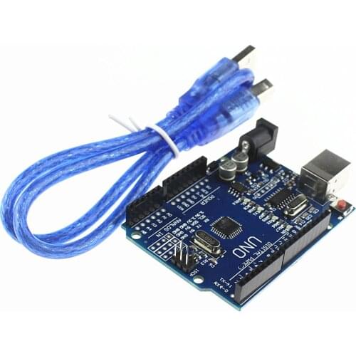 DIY UNO R3 CH340 Compatible with Arduino Starter Learning Kit USB Cable Acrylic Box