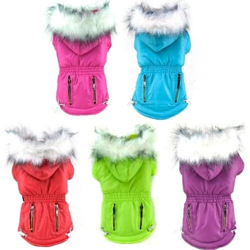 Cotton Small Dogs Clothes Winter Warm Dog Hooded Coat Jackets Chihuahua Pug Outfits Puppy Cat Clothing Pets Products
