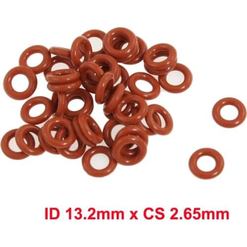 ID 13.2mm x CS 2.65mm silicon rubber sealing gasket o-ring red