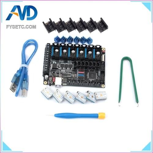 FYSETC F6 V1.3 Board ALL-in-one Electronics Solution Mainboard With 6pcs Special TMC2208 V1.2 and Protector For UART Flying Wire